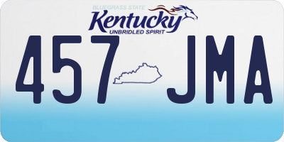 KY license plate 457JMA