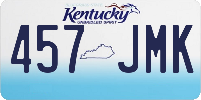 KY license plate 457JMK