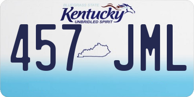 KY license plate 457JML