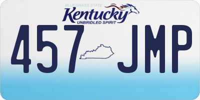 KY license plate 457JMP