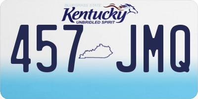 KY license plate 457JMQ