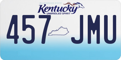 KY license plate 457JMU