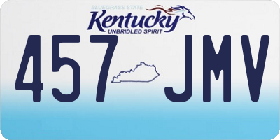 KY license plate 457JMV