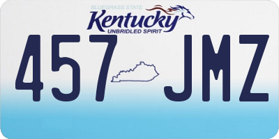 KY license plate 457JMZ