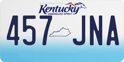 KY license plate 457JNA