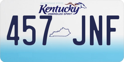 KY license plate 457JNF