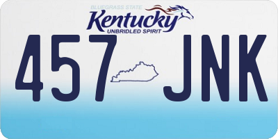 KY license plate 457JNK