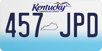 KY license plate 457JPD