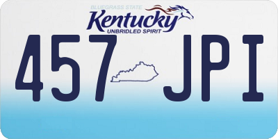 KY license plate 457JPI