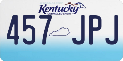 KY license plate 457JPJ