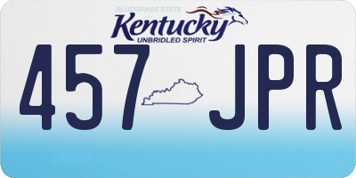 KY license plate 457JPR