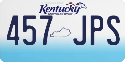KY license plate 457JPS