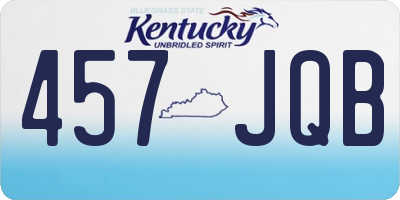 KY license plate 457JQB