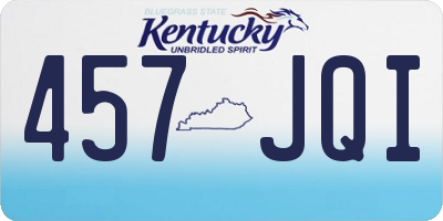 KY license plate 457JQI