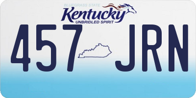 KY license plate 457JRN