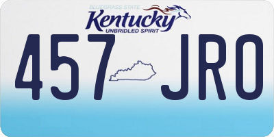 KY license plate 457JRO