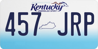 KY license plate 457JRP