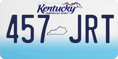 KY license plate 457JRT