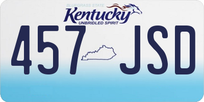 KY license plate 457JSD