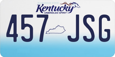 KY license plate 457JSG