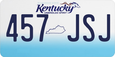KY license plate 457JSJ