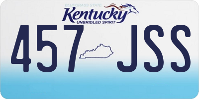 KY license plate 457JSS