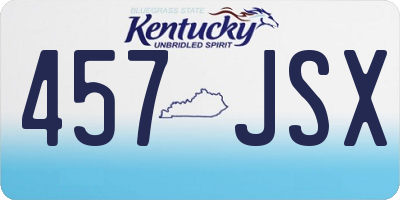 KY license plate 457JSX