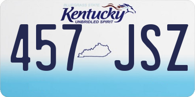KY license plate 457JSZ