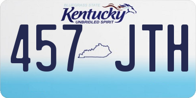 KY license plate 457JTH