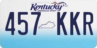 KY license plate 457KKR