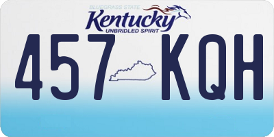 KY license plate 457KQH