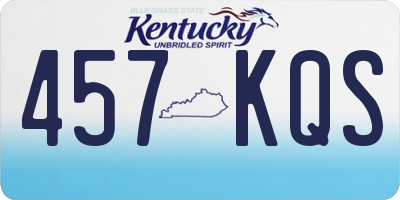 KY license plate 457KQS