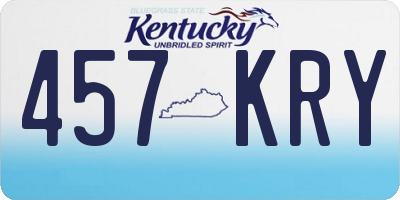 KY license plate 457KRY
