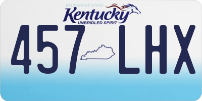 KY license plate 457LHX