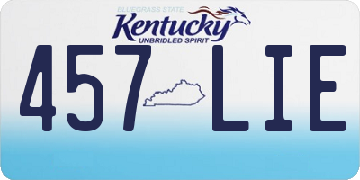 KY license plate 457LIE