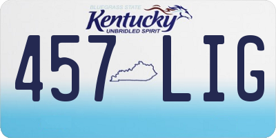 KY license plate 457LIG