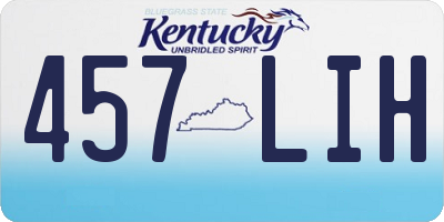 KY license plate 457LIH