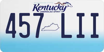 KY license plate 457LII