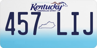 KY license plate 457LIJ