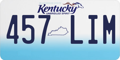 KY license plate 457LIM