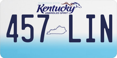KY license plate 457LIN