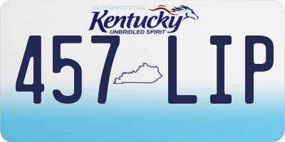 KY license plate 457LIP