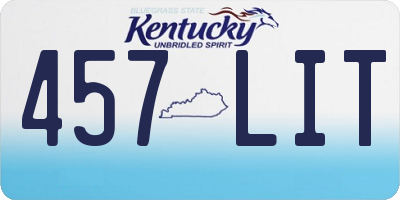 KY license plate 457LIT