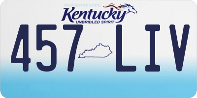 KY license plate 457LIV