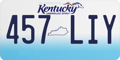 KY license plate 457LIY