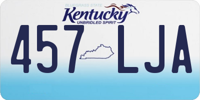 KY license plate 457LJA
