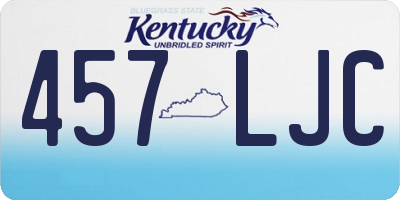 KY license plate 457LJC