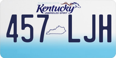 KY license plate 457LJH