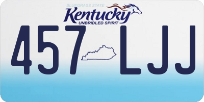 KY license plate 457LJJ