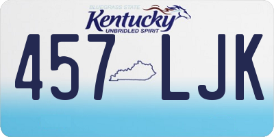 KY license plate 457LJK